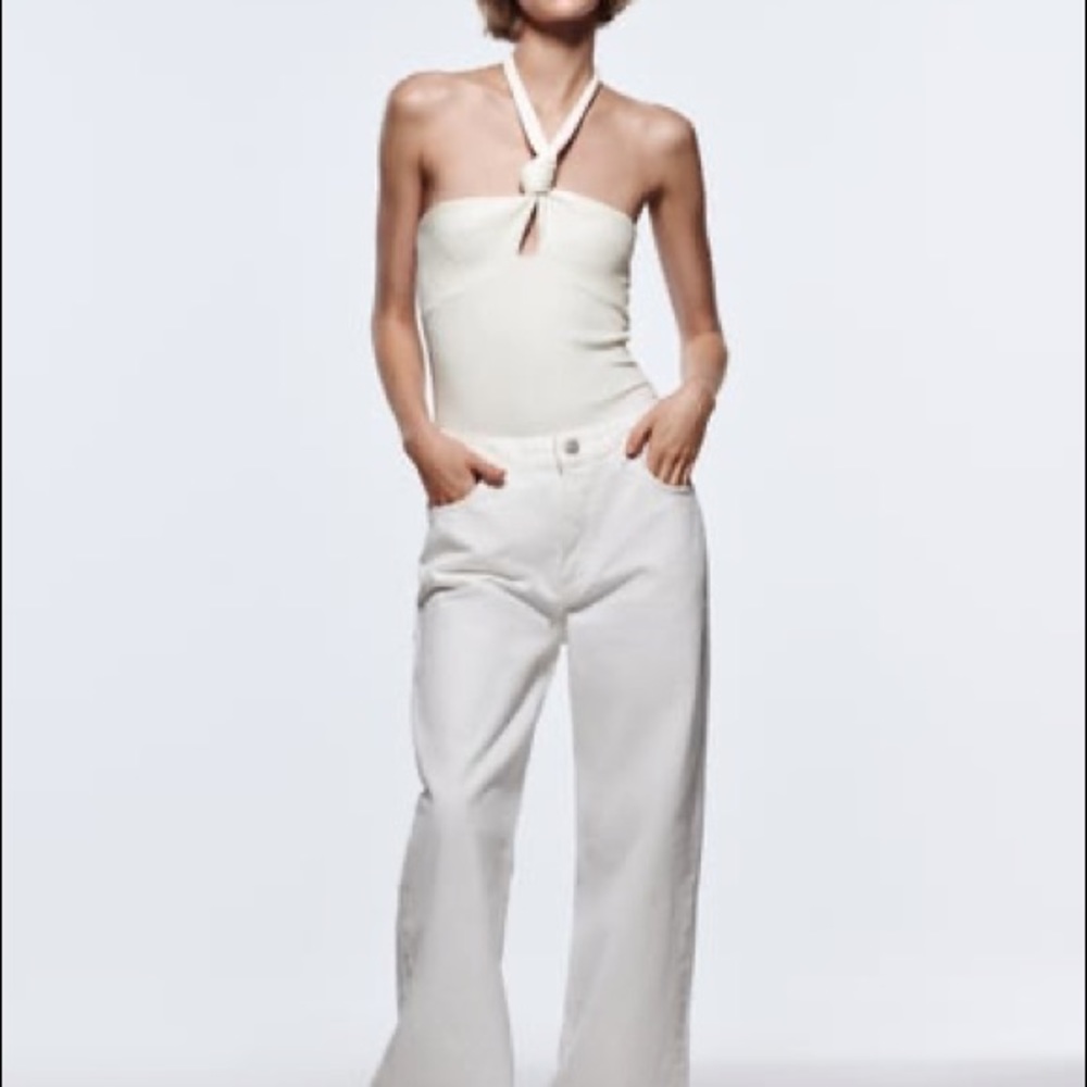 Zara Knotted Rib Bodysuit